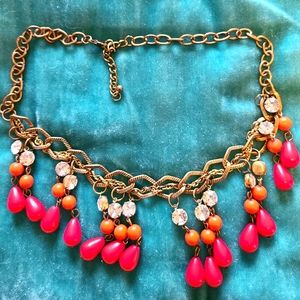 Orange & Red bauble necklace.